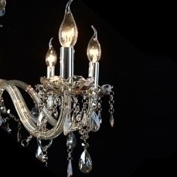 Designer Touch Decorative 8 Lights Luxury Crystal Chandelier Cognac Color K9 Crystal Chandelier