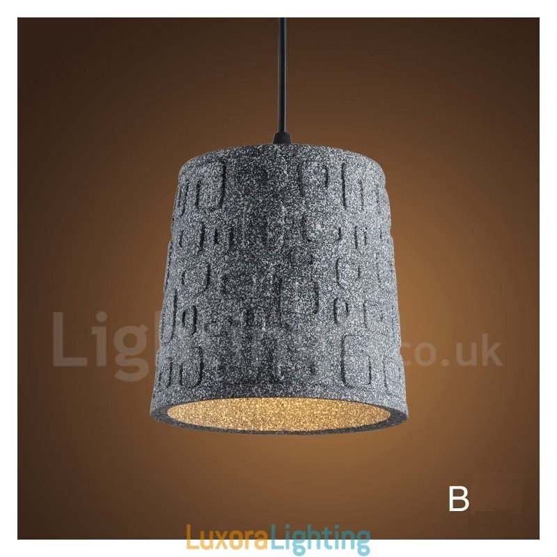 Designer Touch Decorative Retro Vintage Concrte 1 Light Pendant Light