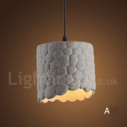 Designer Touch Decorative Retro Vintage Concrte 1 Light Pendant Light