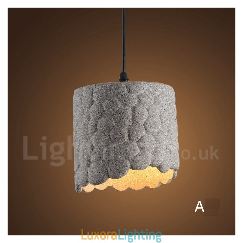 Designer Touch Decorative Retro Vintage Concrte 1 Light Pendant Light