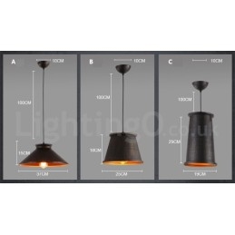 Designer Touch Decorative Retro Vintage 1 Light Metal Pendant Light