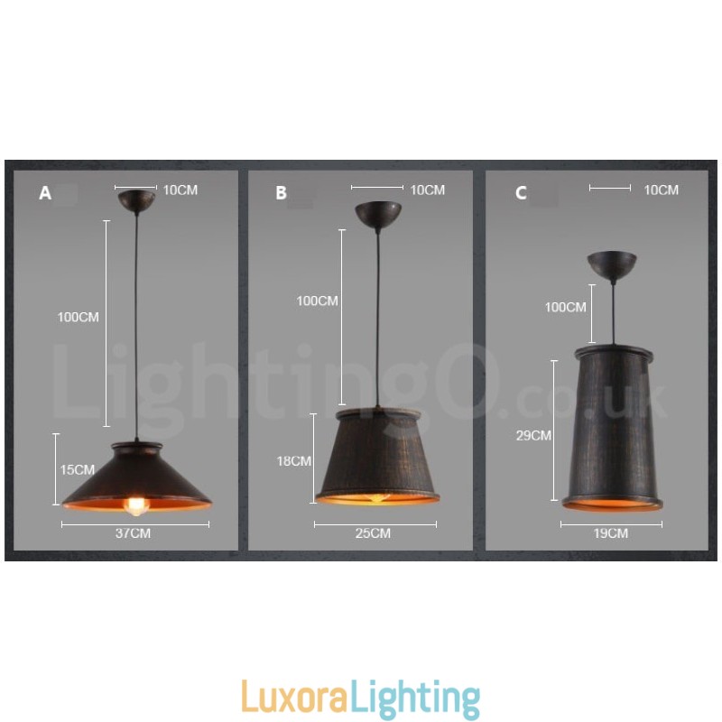 Designer Touch Decorative Retro Vintage 1 Light Metal Pendant Light