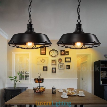 Designer Touch Decorative Retro Vintage Black Metal Pendant Light