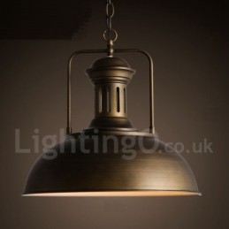 Designer Touch Decorative Retro Vintage Metal 1 Light Pendant Light