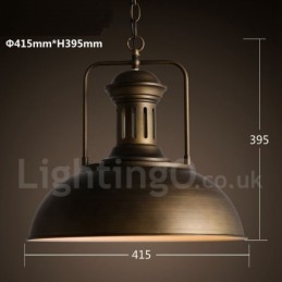 Designer Touch Decorative Retro Vintage Metal 1 Light Pendant Light