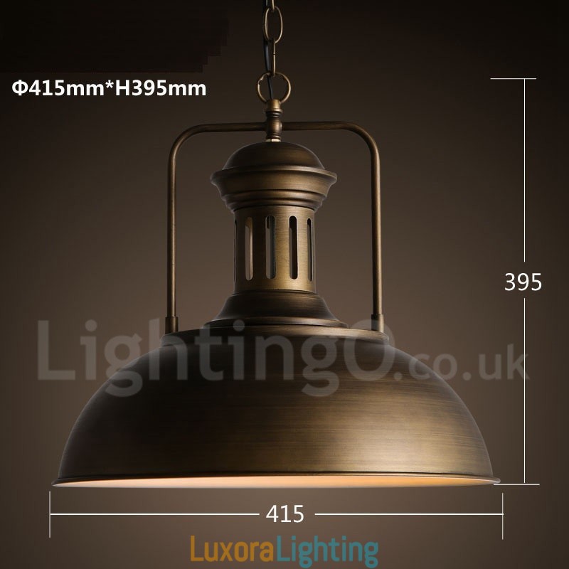 Designer Touch Decorative Retro Vintage Metal 1 Light Pendant Light