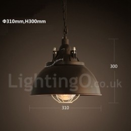 Designer Touch Decorative Retro Vintage Metal 1 Light Pendant Light
