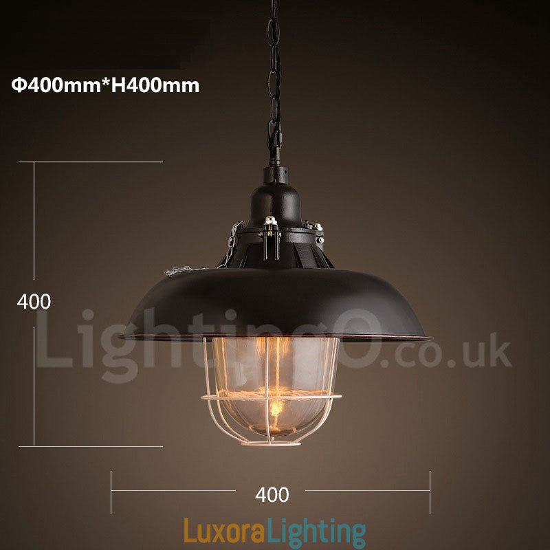 Designer Touch Decorative Retro Vintage Metal 1 Light Pendant Light