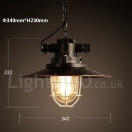 Designer Touch Decorative Retro Vintage Metal 1 Light Pendant Light