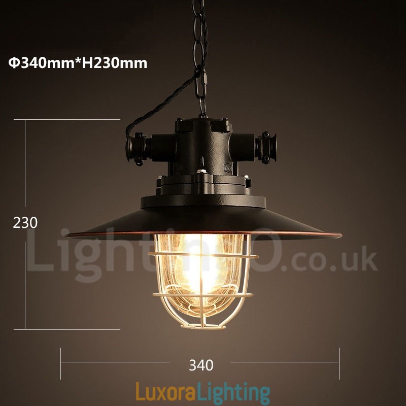 Designer Touch Decorative Retro Vintage Metal 1 Light Pendant Light