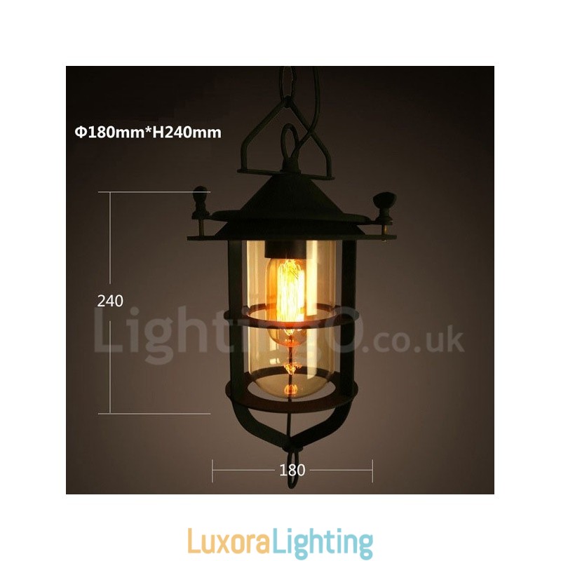 Designer Touch Decorative Retro Vintage Metal 1 Light Pendant Light