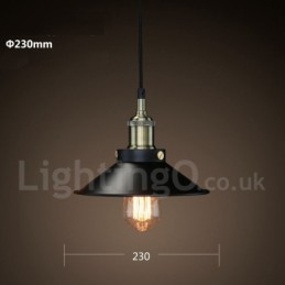 Designer Touch Decorative Retro Vintage Metal 1 Light Pendant Light