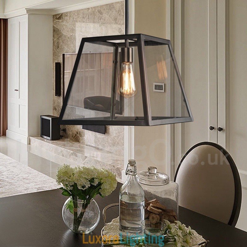Designer Touch Decorative Vintage Metal Pendant Light with Glass Shade
