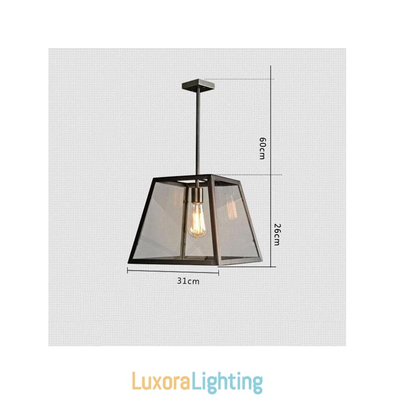 Designer Touch Decorative Vintage Metal Pendant Light with Glass Shade