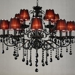 Designer Touch Decorative Chandelier Crystal Modern Contemporary Crystal 15 Light Red