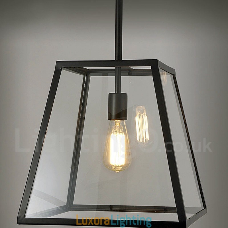 Designer Touch Decorative Vintage Metal Pendant Light with Glass Shade