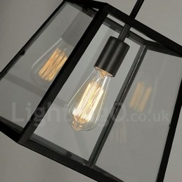 Designer Touch Decorative Vintage Metal Pendant Light with Glass Shade