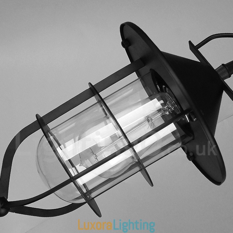 Designer Touch Decorative Vintage Metal Pendant Light with Glass Shade