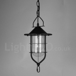Designer Touch Decorative Vintage Metal Pendant Light with Glass Shade