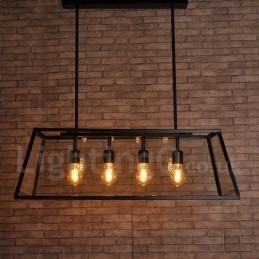 Designer Touch Decorative Rustic Lodge Vintage Metal Pendant Light with Glass Shade