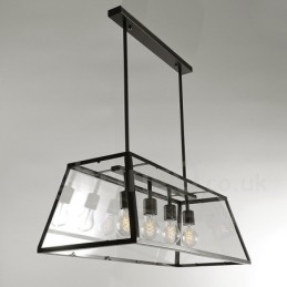 Designer Touch Decorative Rustic Lodge Vintage Metal Pendant Light with Glass Shade