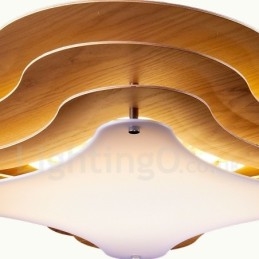 Designer Touch Decorative Wood Flush Mount Light