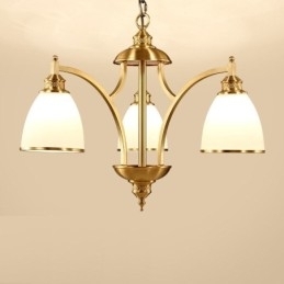 Designer Touch Decorative 3 Light Rustic Lodge Integrated Metal Copper Chandelier