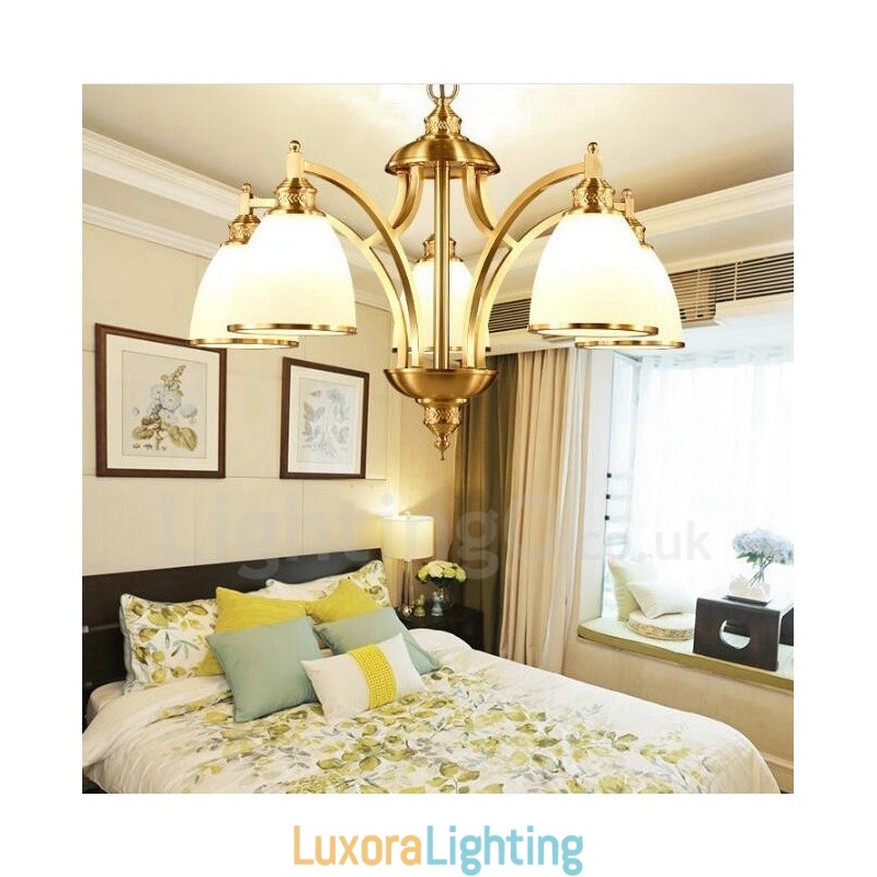 Designer Touch Decorative 5 Light Rustic Lodge Integrated Metal Copper Chandelier