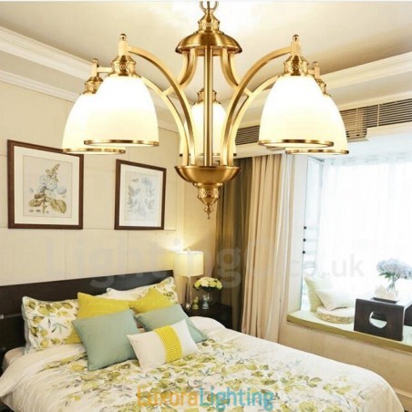 Designer Touch Decorative 5 Light Rustic Lodge Integrated Metal Copper Chandelier