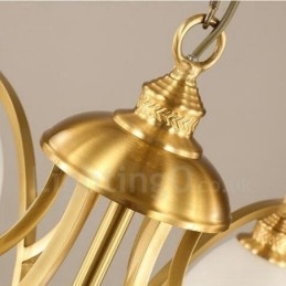 Designer Touch Decorative 5 Light Rustic Lodge Integrated Metal Copper Chandelier