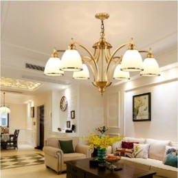 Designer Touch Decorative 6 Light Rustic Lodge Integrated Metal Copper Chandelier