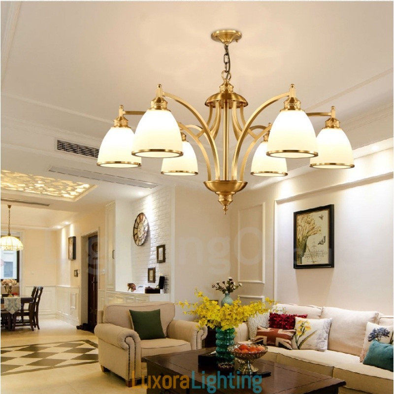 Designer Touch Decorative 6 Light Rustic Lodge Integrated Metal Copper Chandelier