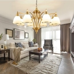 Designer Touch Decorative 8 Light Rustic Lodge Integrated Metal Copper Chandelier