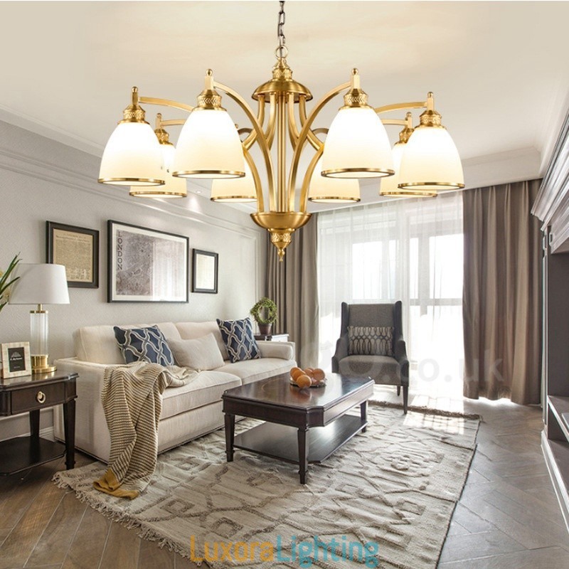 Designer Touch Decorative 8 Light Rustic Lodge Integrated Metal Copper Chandelier