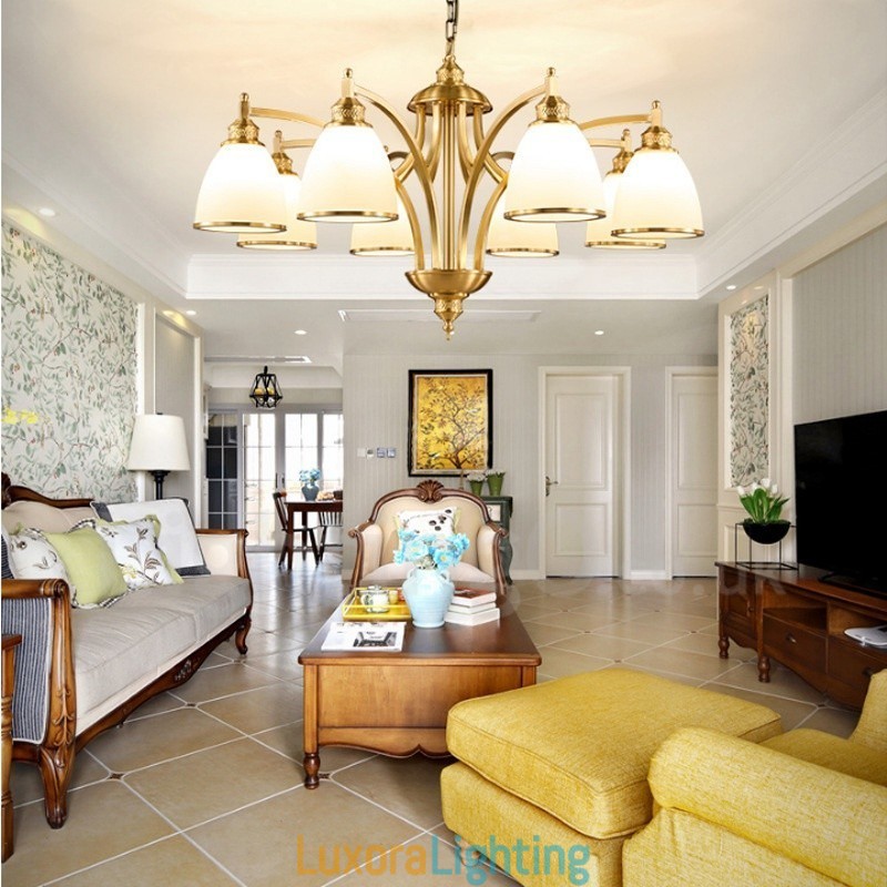 Designer Touch Decorative 8 Light Rustic Lodge Integrated Metal Copper Chandelier