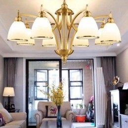 Designer Touch Decorative 8 Light Rustic Lodge Integrated Metal Copper Chandelier