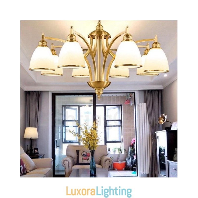 Designer Touch Decorative 8 Light Rustic Lodge Integrated Metal Copper Chandelier