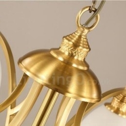 Designer Touch Decorative 8 Light Rustic Lodge Integrated Metal Copper Chandelier