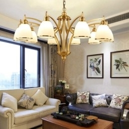 Designer Touch Decorative 10 Light Rustic Lodge Integrated Metal Copper Chandelier