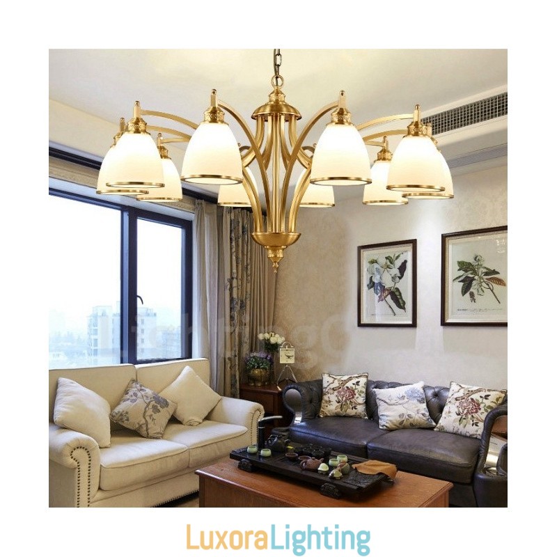 Designer Touch Decorative 10 Light Rustic Lodge Integrated Metal Copper Chandelier