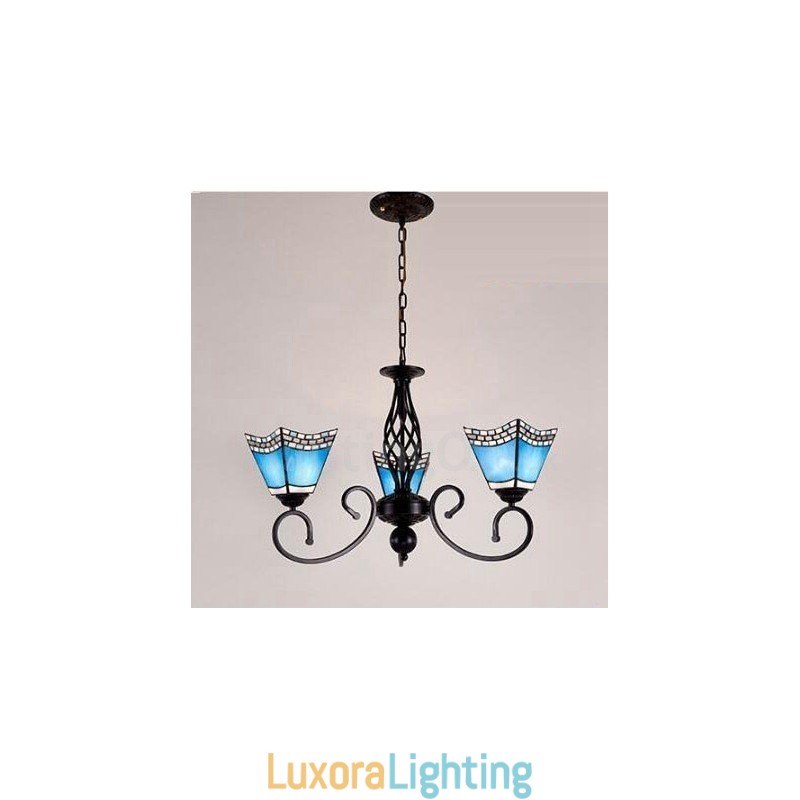 Designer Touch Decorative 3 Light Mediterranean Style Integrated Metal Chandelier
