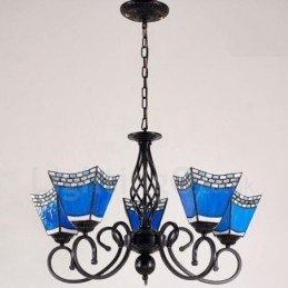 Designer Touch Decorative 5 Light Mediterranean Style Integrated Metal Chandelier