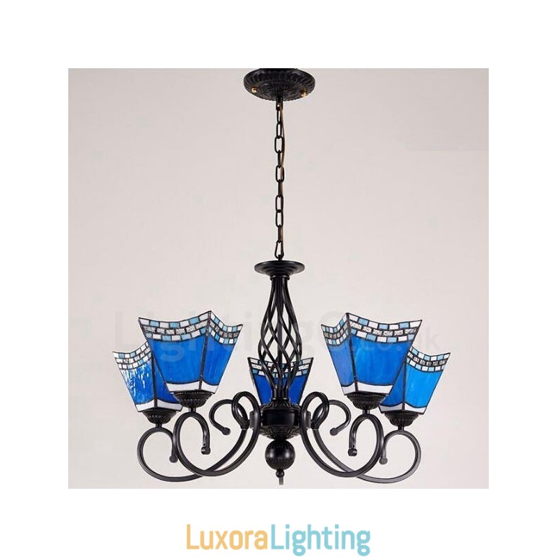 Designer Touch Decorative 5 Light Mediterranean Style Integrated Metal Chandelier