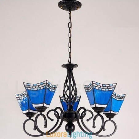 Designer Touch Decorative 5 Light Mediterranean Style Integrated Metal Chandelier