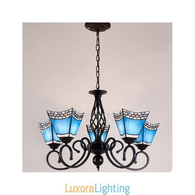 Designer Touch Decorative 5 Light Mediterranean Style Integrated Metal Chandelier