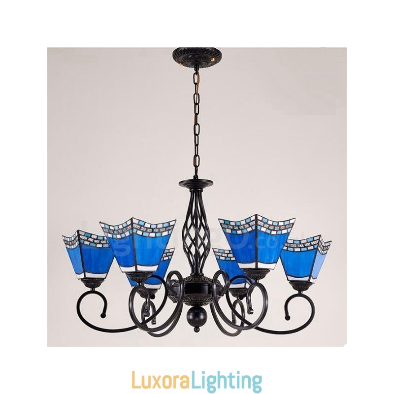 Designer Touch Decorative 6 Light Mediterranean Style Integrated Metal Chandelier