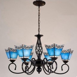 Designer Touch Decorative 6 Light Mediterranean Style Integrated Metal Chandelier