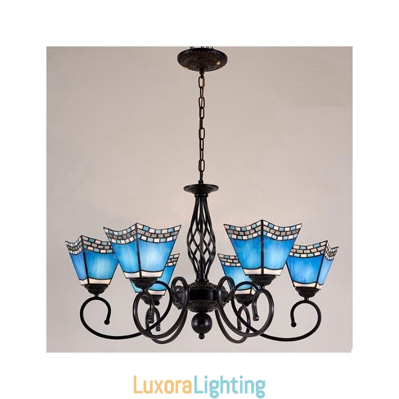 Designer Touch Decorative 6 Light Mediterranean Style Integrated Metal Chandelier