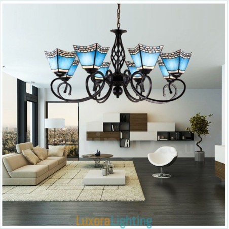 Designer Touch Decorative 8 Light Mediterranean Style Integrated Metal Chandelier