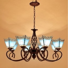 Designer Touch Decorative 8 Light Mediterranean Style Integrated Metal Chandelier